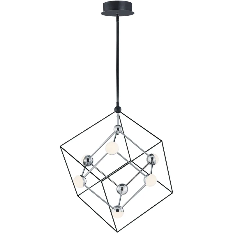 Ion LED 22.25 inch Black and Polished Chrome Single Pendant Ceiling Light Get Yours