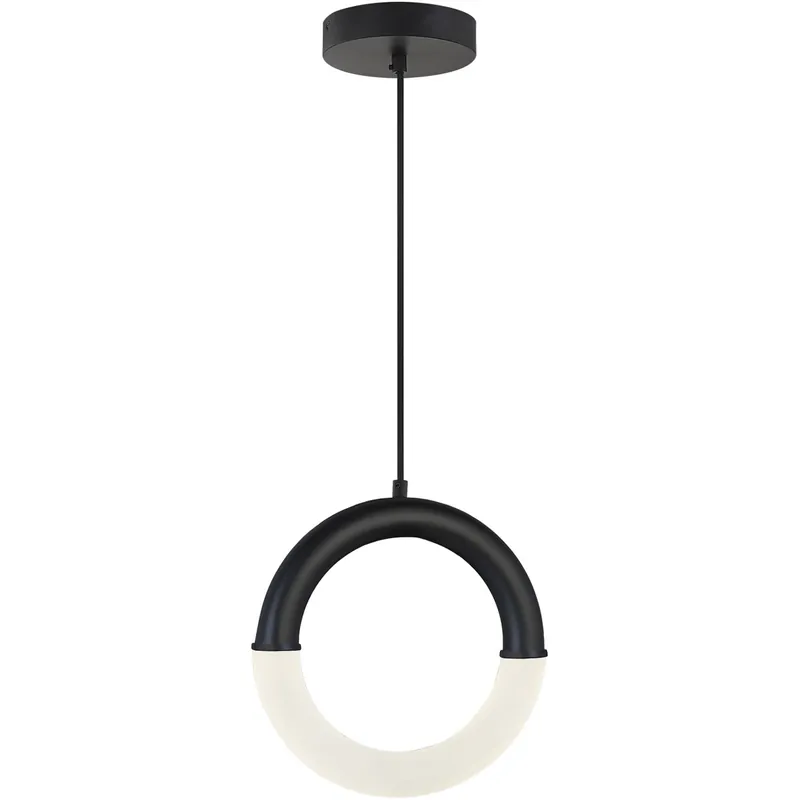 EVOLV LED 10.25 inch Matte Black Pendant Ceiling Light, Revolve Family Place Order