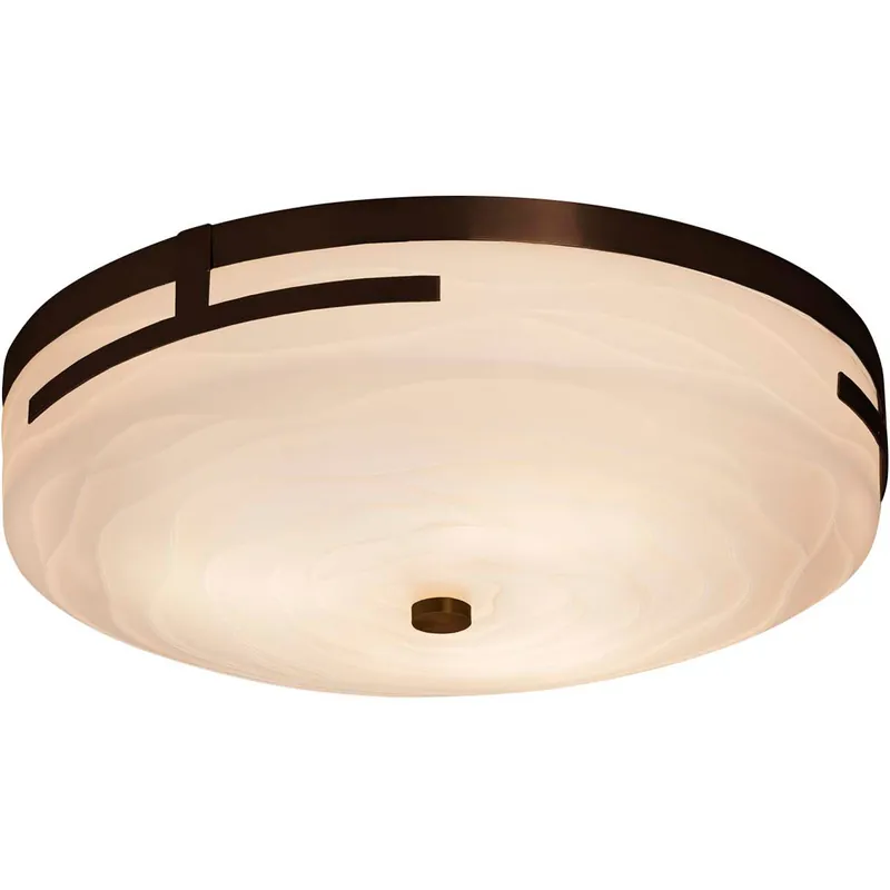 Porcelina LED 18.5 inch Polished Chrome Flush Mount Ceiling Light Crafted