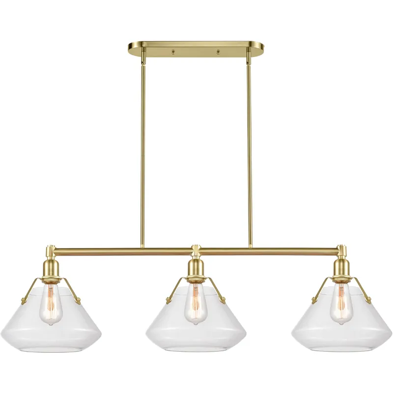 Handmade Luna LED 41.75 inch Satin Brass Island Light Ceiling Light