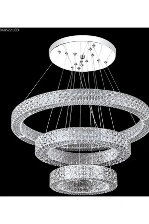 Acrylic LED 24 inch Silver Acrylic Chandelier Ceiling Light Today Only