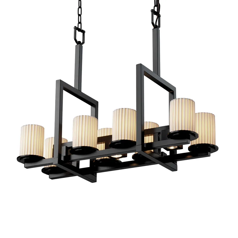 New Release Limoges 11 Light 13 inch Matte Black Chandelier Ceiling Light in Pleats