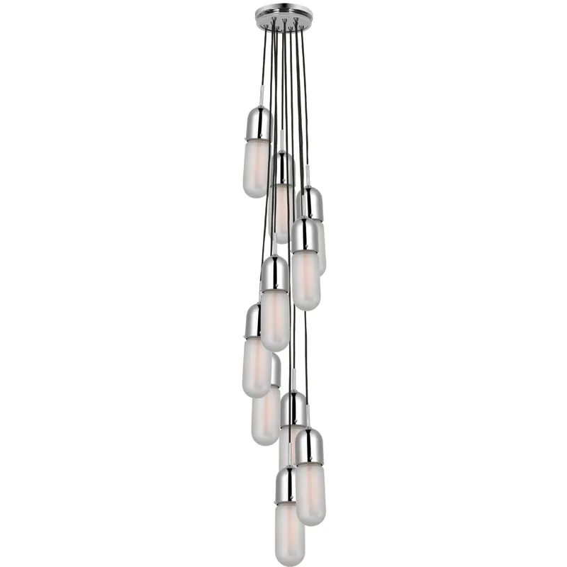Thomas O'Brien Junio LED 9.5 inch Polished Nickel Pendant Ceiling Light Buy Online