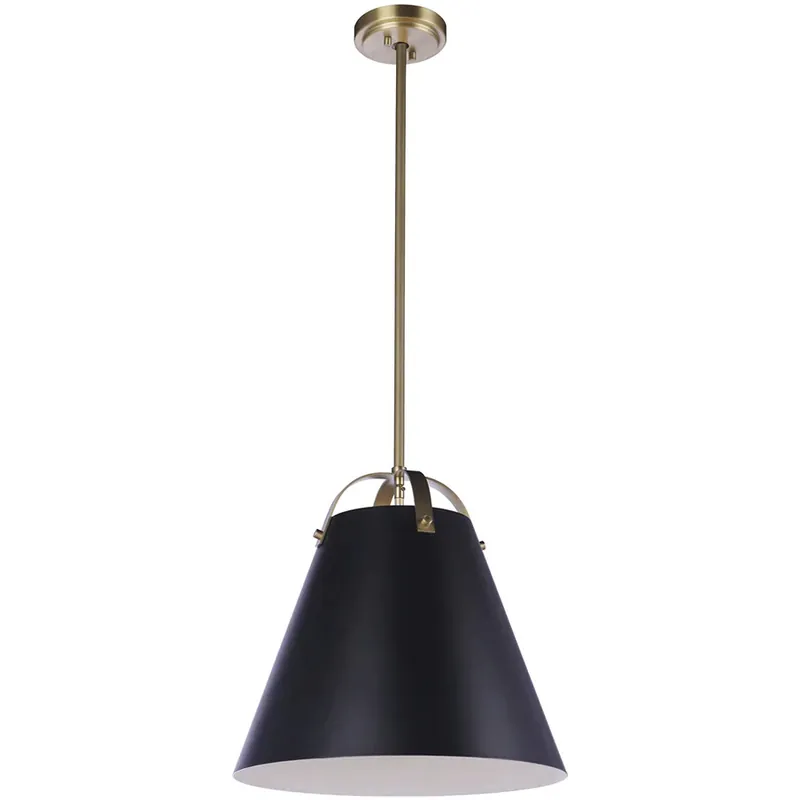 Blakely 1 Light 16 inch Black and Aged Brass Pendant Ceiling Light In Demand