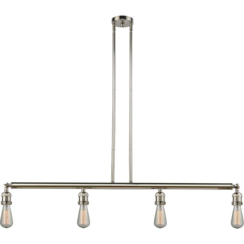Deal Franklin Restoration Bare Bulb LED 48 inch Polished Nickel Island Light Ceiling Light, Franklin Restoration