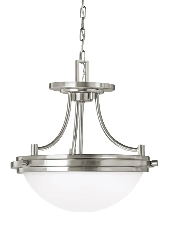 No Minimum Order Winnetka 2 Light 14.25 inch Brushed Nickel Semi-Flush Convertible Pendant Ceiling Light