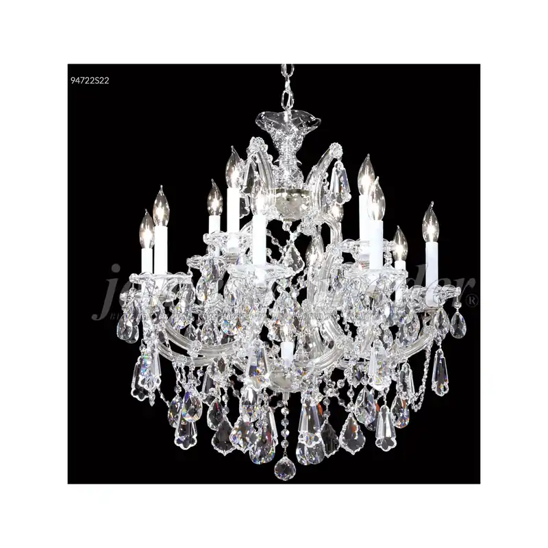 Maria Theresa Royal 13 Light 26 inch Silver Crystal Chandelier Ceiling Light, Royal Luxury
