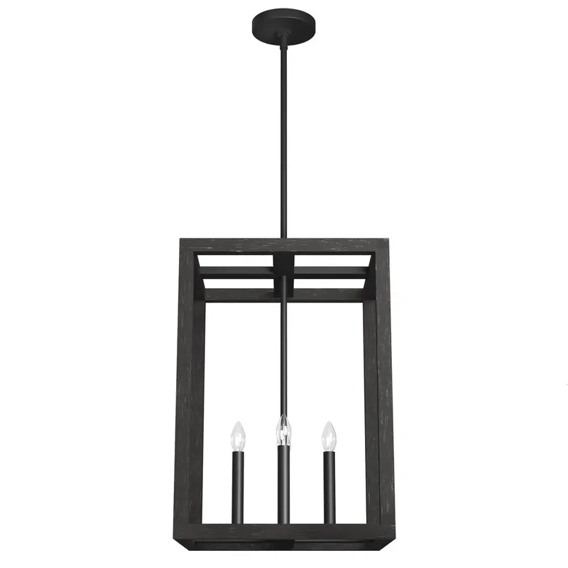 Squire Manor 4 Light 15 inch Matte Black Pendant Ceiling Light Instant Buy