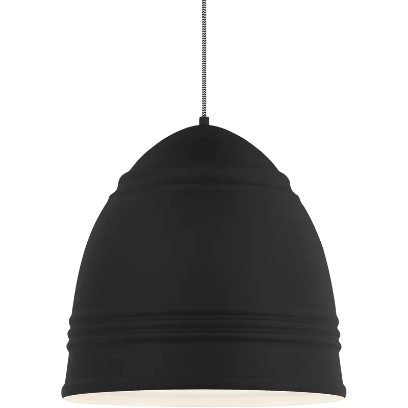 Loft LED 17.3 inch Rubberized Black with White Line-Voltage Pendant Ceiling Light, Grande Direct From Manufacturer