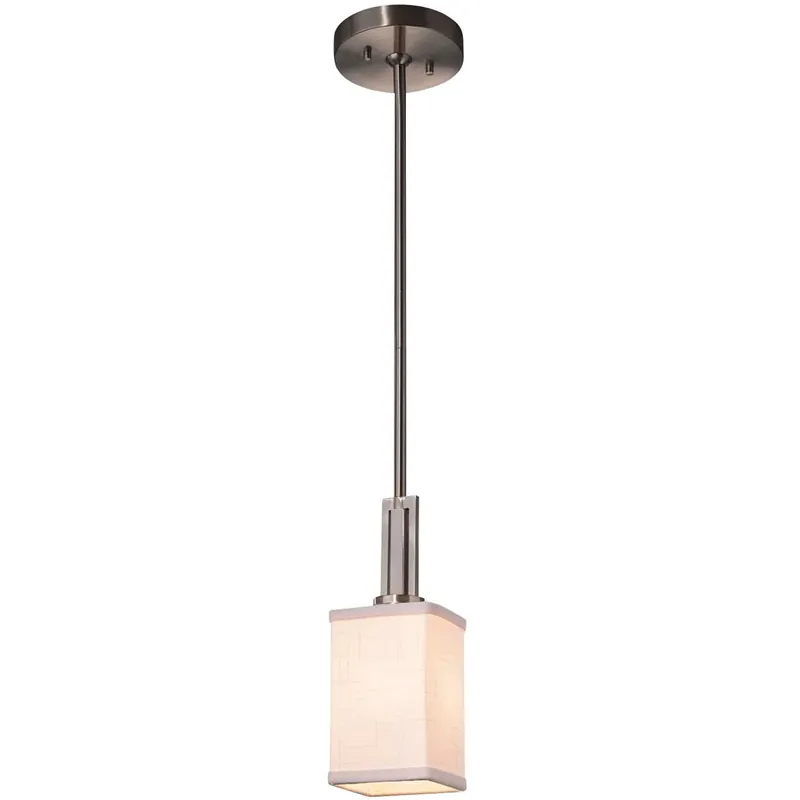 Hassle-Free Returns Textile LED 4 inch Polished Chrome Pendant Ceiling Light
