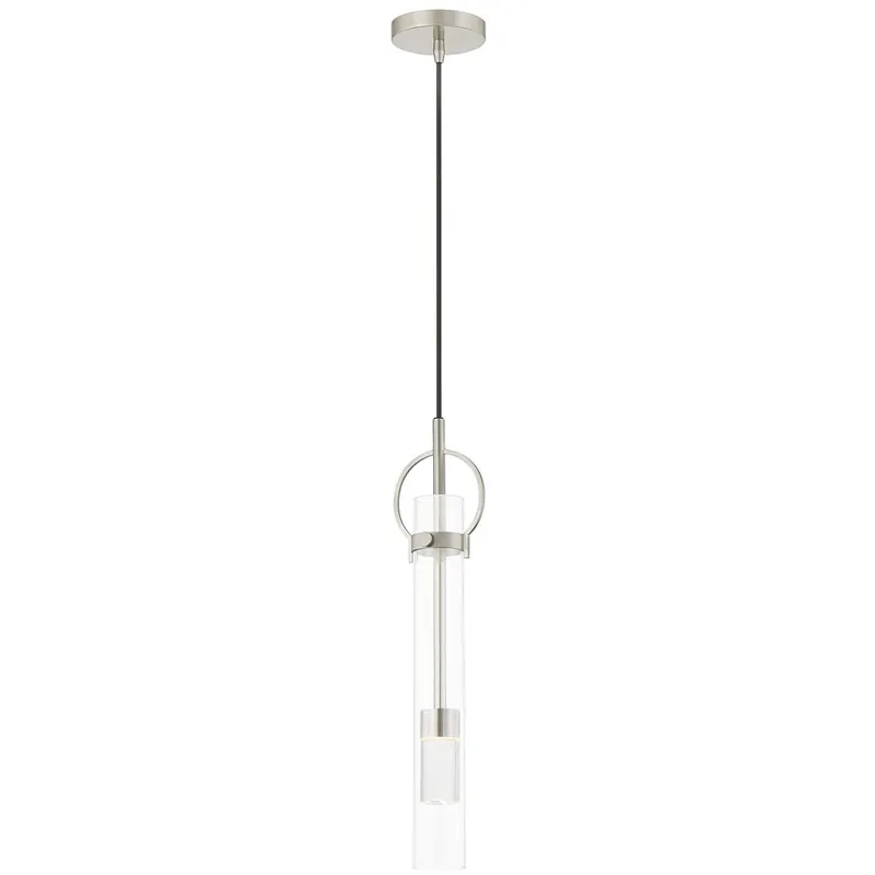 Textile Collection - Chloe Family LED 5 inch Brushed Nickel Pendant Ceiling Light Special Offer