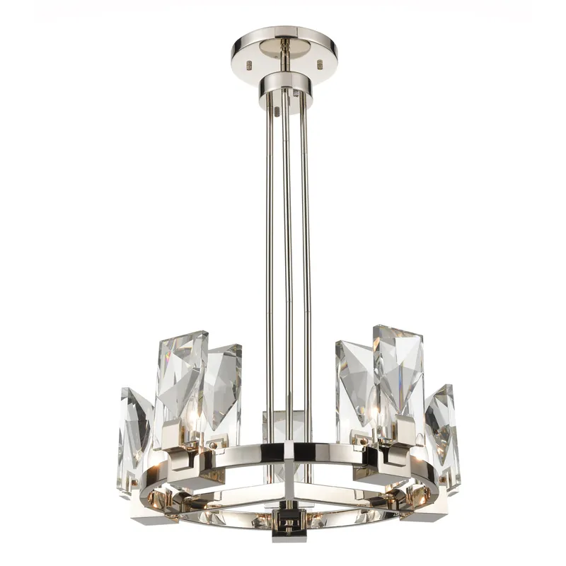 One Day Deal Horizon 6 Light 24 inch Polished Nickel Chandelier Ceiling Light
