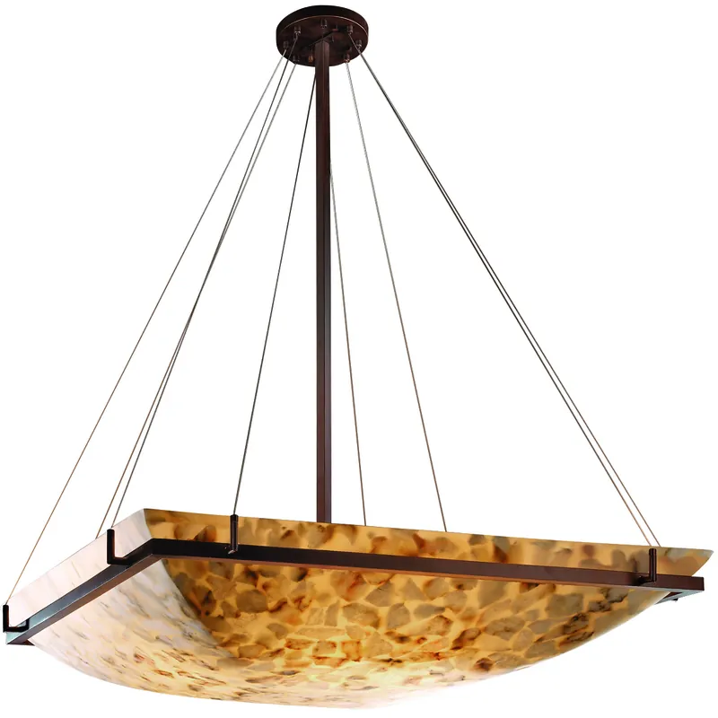 Alabaster Rocks LED 20 inch Matte Black Pendant Ceiling Light in 3000 Lm LED Affordable