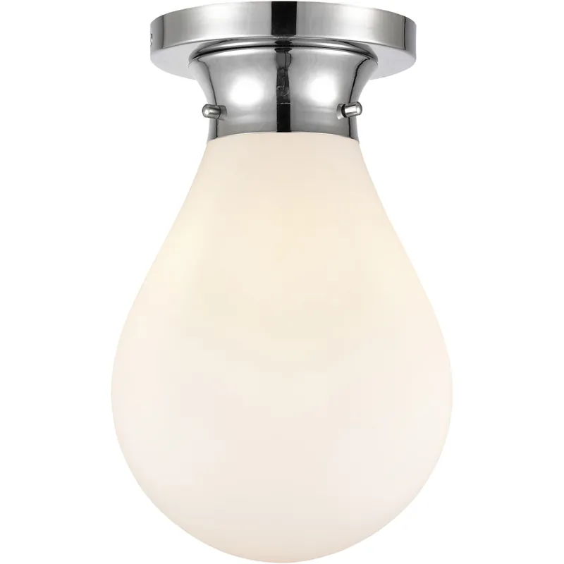Genesis 1 Light 7.88 inch Polished Chrome Flush Mount Ceiling Light Free Returns