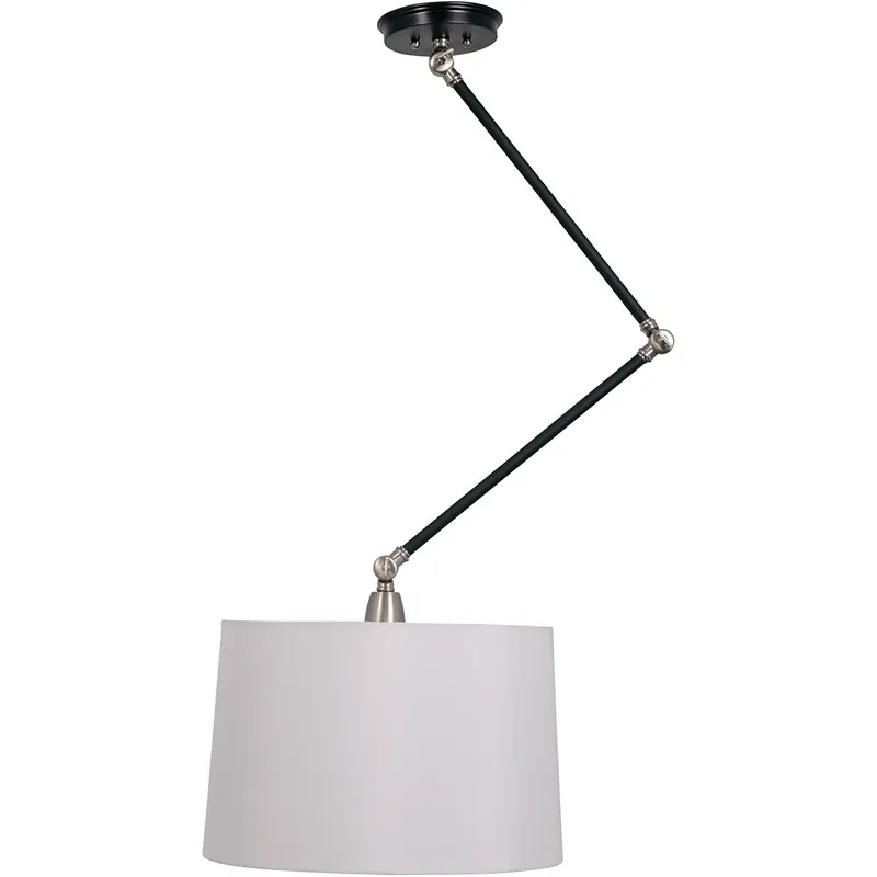 Flash Sale Uptown 1 Light Black and Satin Nickel Adjustable Pendant Ceiling Light
