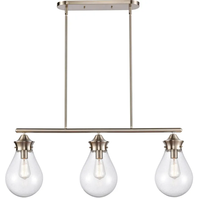 Genesis 3 Light 39 inch Satin Nickel Island Light Ceiling Light Buy Online