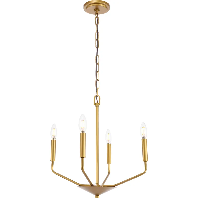 Viral Geneseo 4 Light 18 inch Brass Pendant Ceiling Light