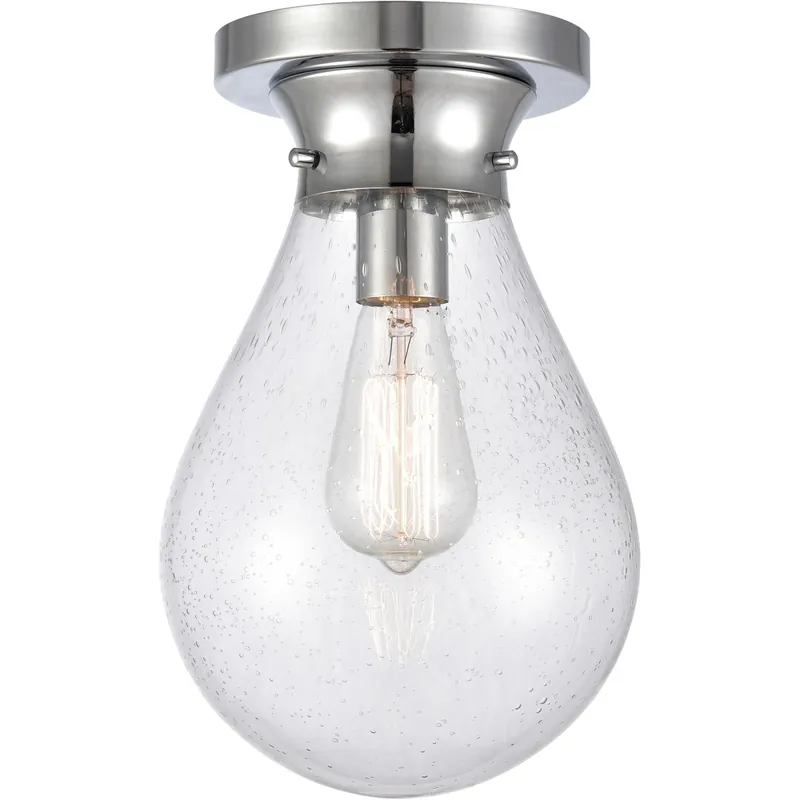 Genesis 1 Light 7.88 inch Polished Chrome Flush Mount Ceiling Light Limited Offer
