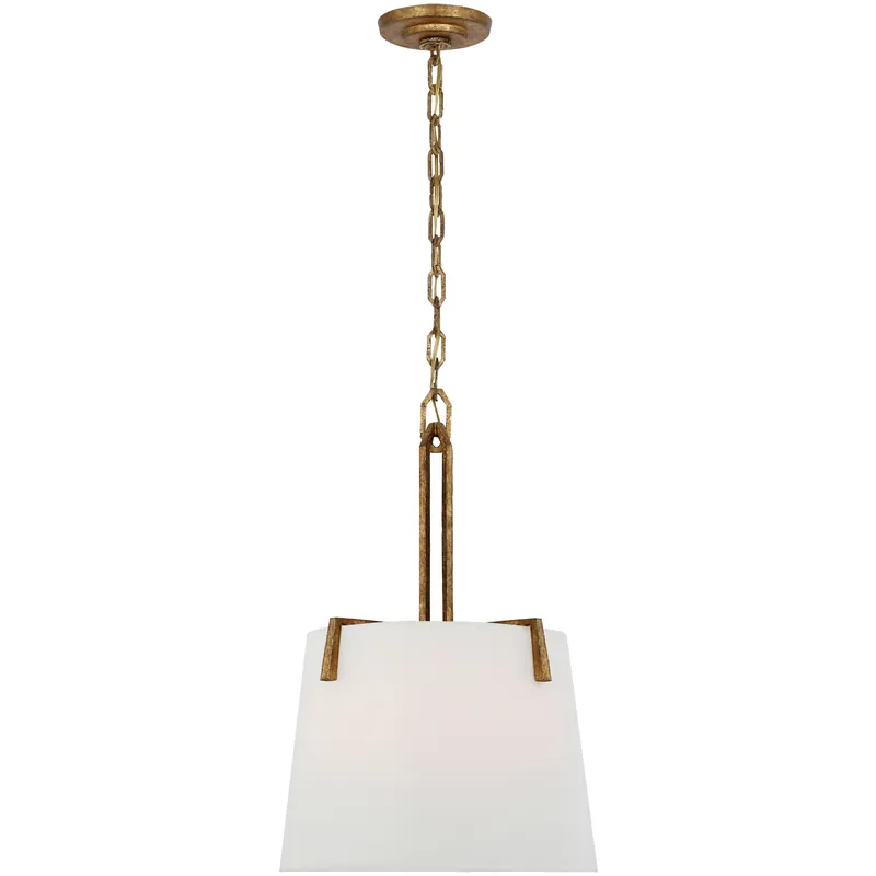 Exclusive Visual Comfort Signature Collection Marie Flanigan Clifford LED 17 inch Gilded Iron Sculpted Hanging Shade Ceiling Light MF5350GI-L - Open Box