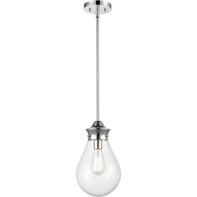 Modern Genesis 1 Light 7.88 inch Polished Chrome Mini Pendant Ceiling Light