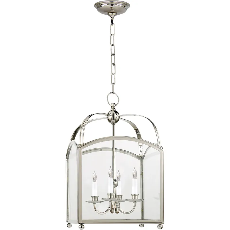 Free Shipping Visual Comfort E. F. Chapman Arch Top 4 Light 15 inch Polished Nickel Foyer Pendant Ceiling Light CHC3421PN - Open Box