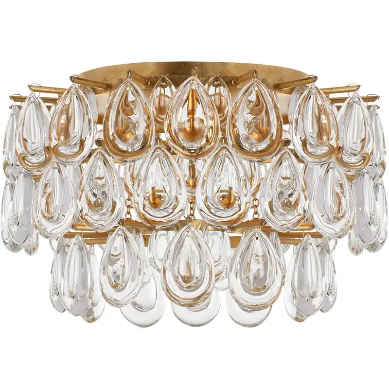 Visual Comfort Signature Collection AERIN Liscia 3 Light 15 inch Gild Flush Mount Ceiling Light, Small ARN4170G-CG - Open Box Deal