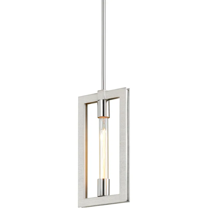 Flash Sale Enigma 1 Light 7.75 inch Silver Leaf/Stainless Steel Pendant Ceiling Light