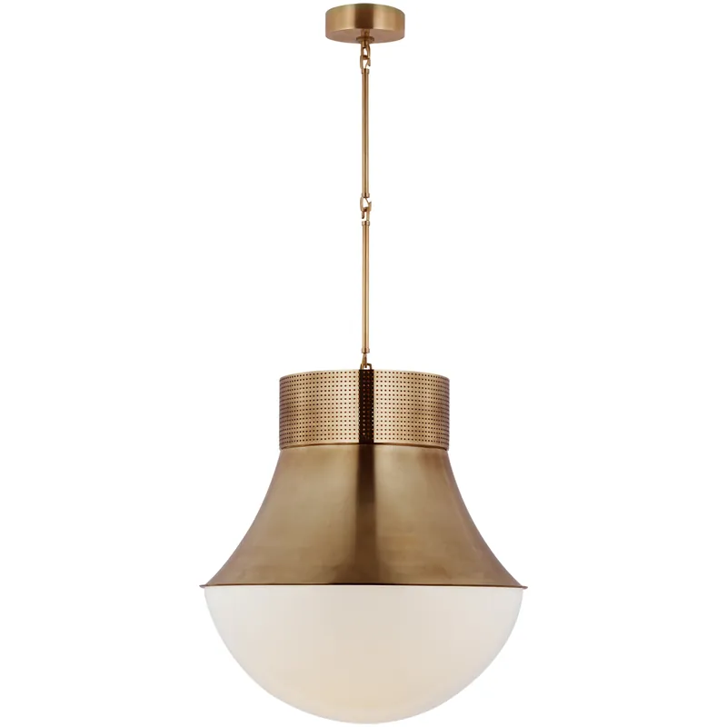 Best Price Visual Comfort Signature Collection Kelly Wearstler Precision LED 24 inch Antique-Burnished Brass Pendant Ceiling Light KW5226AB-WG - Open Box