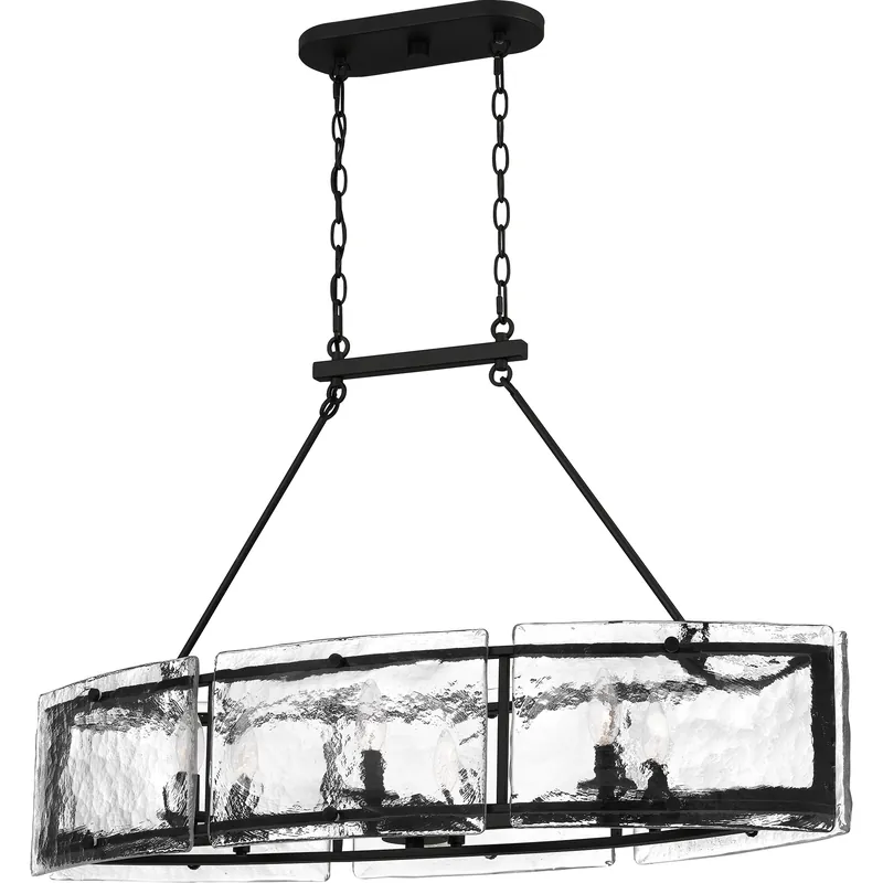 Quoizel Fortress 6 Light 39 inch Earth Black Island Light Ceiling Light FTS638EK - Open Box Latest