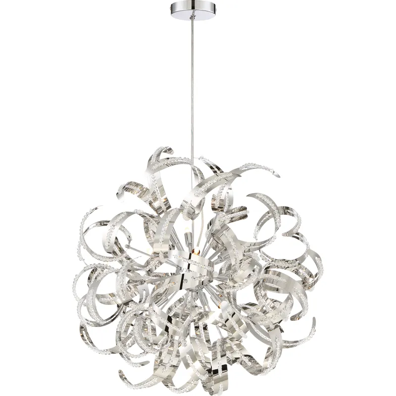 Buy Online Quoizel Ribbons 12 Light 23 inch Crystal Chrome Foyer Piece Ceiling Light RBN2823CRC - Open Box
