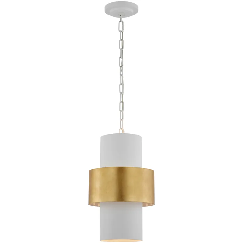 Visual Comfort Signature Collection Julie Neill Chalmette LED 11 inch Plaster White and Gild Layered Pendant Ceiling Light JN5330PW/G - Open Box Cheap