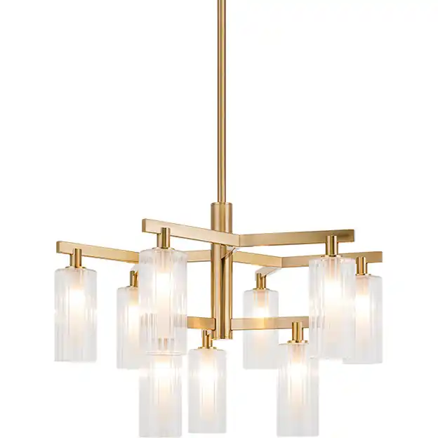 Price Drop Matteo Lighting Kristof LED 26.75 inch Aged Gold Brass Chandelier Ceiling Light C60809AG - Open Box