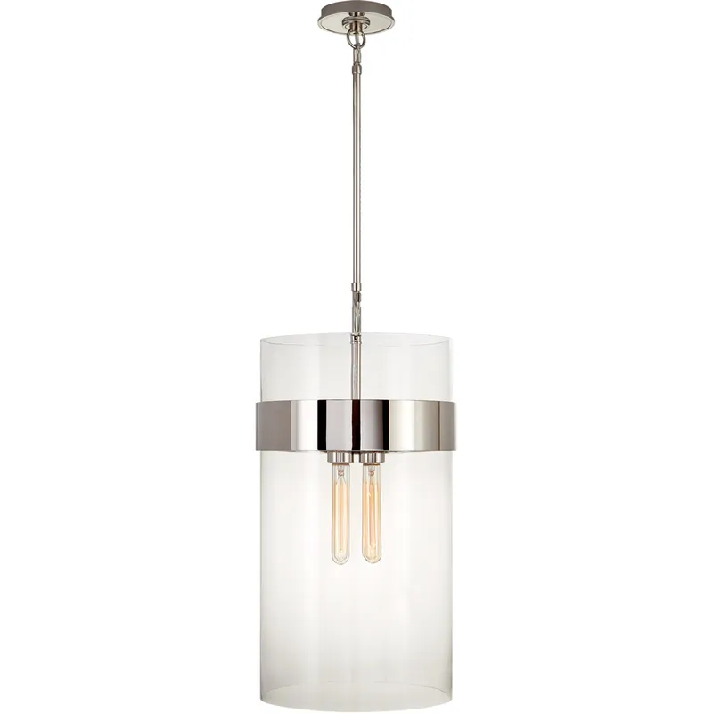 One Day Deal Visual Comfort Ian K. Fowler Presidio 4 Light 13 inch Polished Nickel Pendant Ceiling Light, Medium S5674PN-CG - Open Box