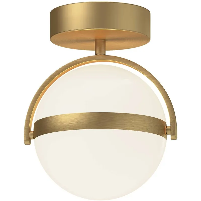 Globo LED 6.38 inch Brushed Gold Flush Mount Ceiling Light Deal