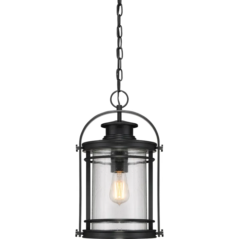 Quoizel Booker 1 Light 11 inch Mystic Black Mini Pendant Ceiling Light, Small BKR1510K - Open Box Holiday Sale