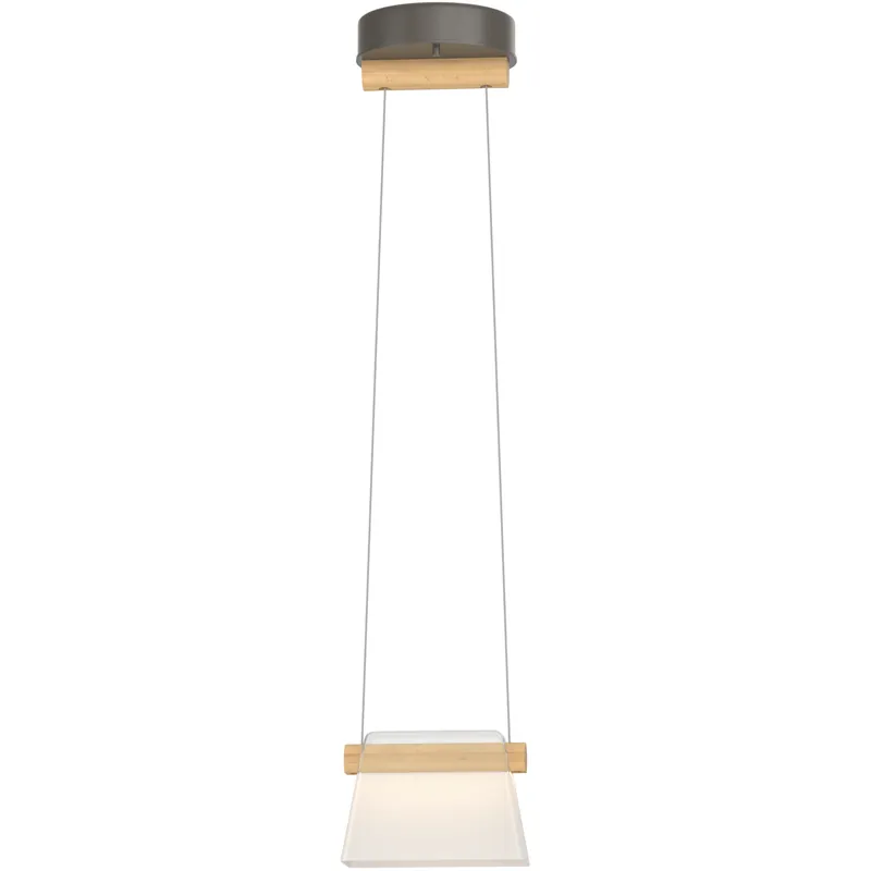 Hubbardton Forge Cowbell LED 6.3 inch Dark Smoke Mini Pendant Ceiling Light in Clear with Frost 151060-1020 - Open Box Seasonal Sale