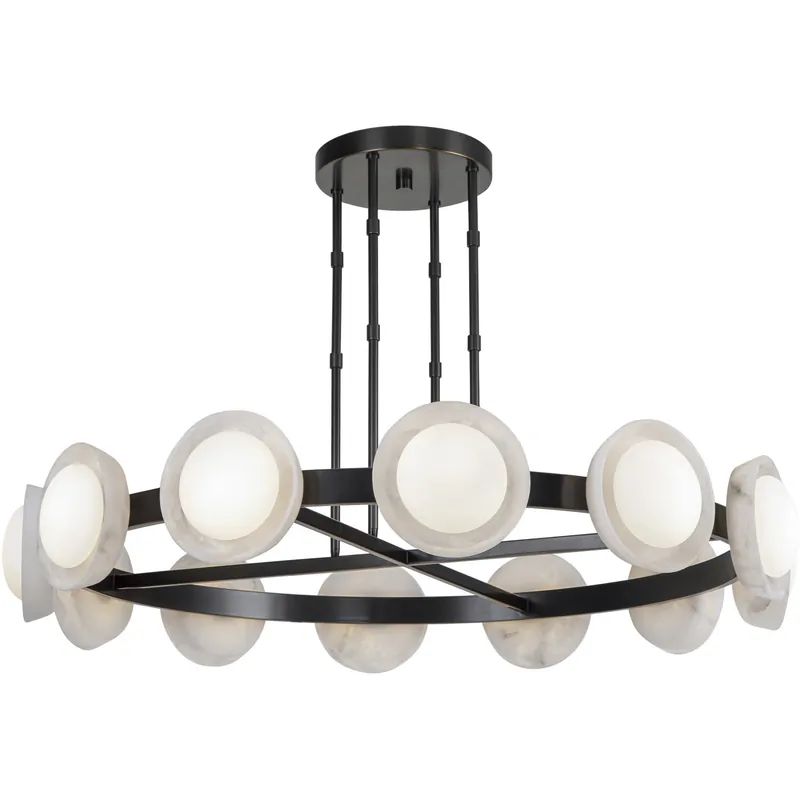 Wholesale Alonso LED 50.5 inch Urban Bronze Chandelier Ceiling Light in Urban Bronze and Alabaster