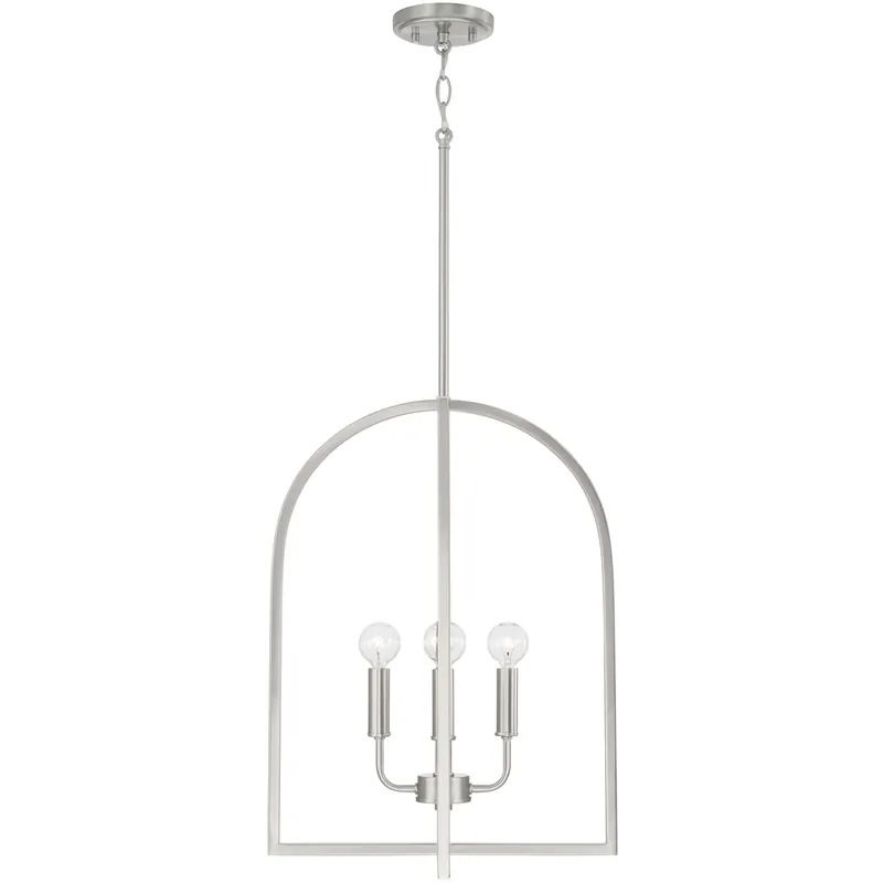 HomePlace by Capital Lighting Lawson 4 Light 16 inch Brushed Nickel Foyer Ceiling Light 548841BN - Open Box Buy Today