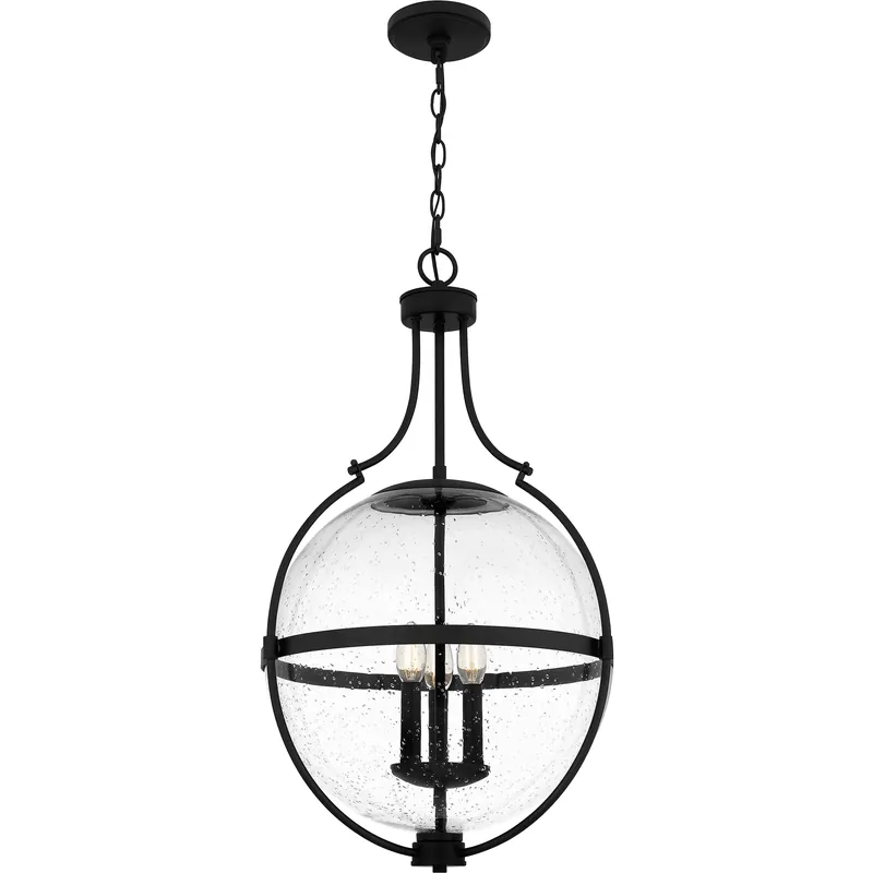 Quoizel Chicago 3 Light 17.5 inch Matte Black Pendant Ceiling Light, Large QP6169MBK - Open Box Big Sale