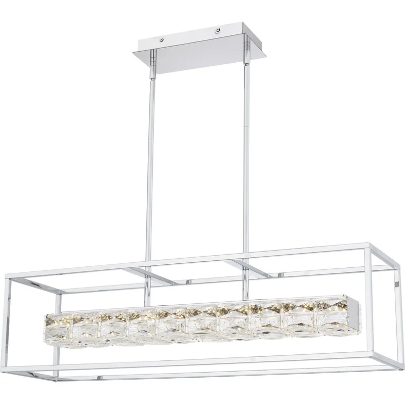 Don’t Miss Out Quoizel Dazzle LED 35.5 inch Polished Chrome Island Light Ceiling Light, Small PCDZ136C - Open Box