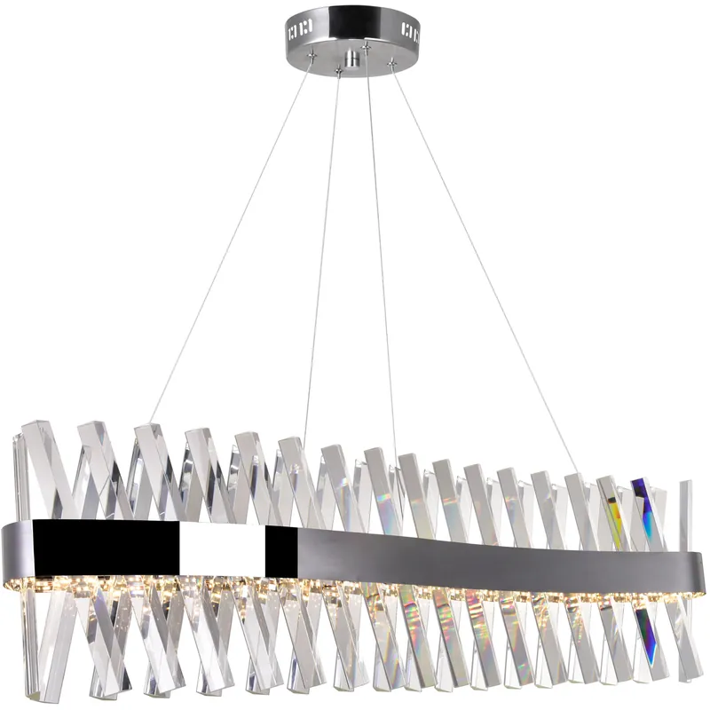 Buy Today CWI Lighting Glace LED 40 inch Chrome Island/Pool Table Light Ceiling Light 1220P40-601-S - Open Box