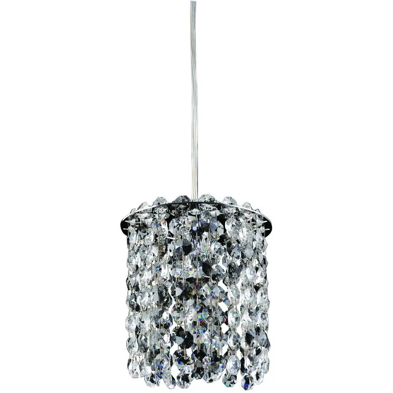 Allegri Milieu 1 Light 5.5 inch Chrome Mini Pendant Ceiling Light in Firenze Clear with Fleet Gold Accents 11760-010-FR102 - Open Box Must Have