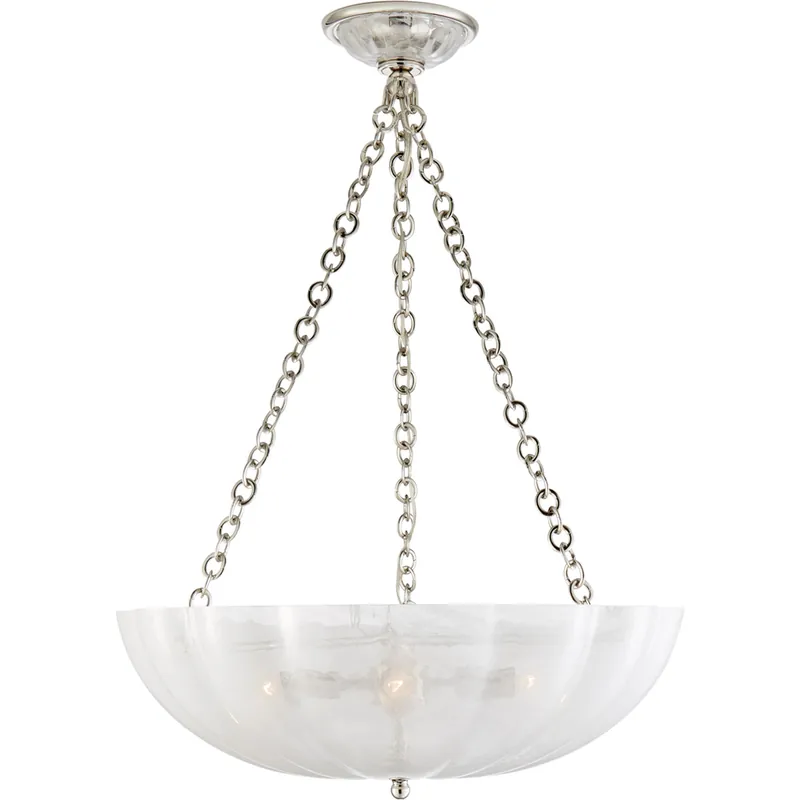 Visual Comfort Signature Collection AERIN Rosehill 4 Light 21 inch Polished Nickel Chandelier Ceiling Light, Large ARN5111PN-WG - Open Box Premium