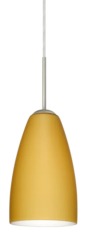 Besa Lighting Riva 9 LED 5 inch Satin Nickel Pendant Ceiling Light in Vanilla Matte Glass 1JT-1511VM-LED-SN - Open Box Crafted