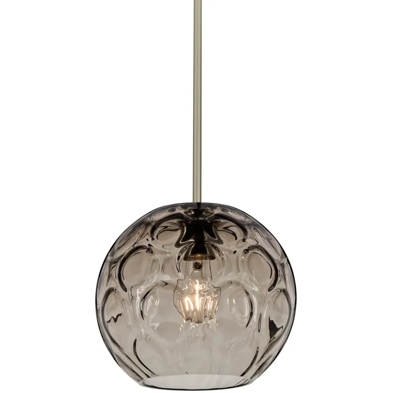 Exclusive Offer Besa Lighting Bombay 1 Light Satin Nickel Stem Pendant Ceiling Light 1TT-BOMYSM-SN - Open Box