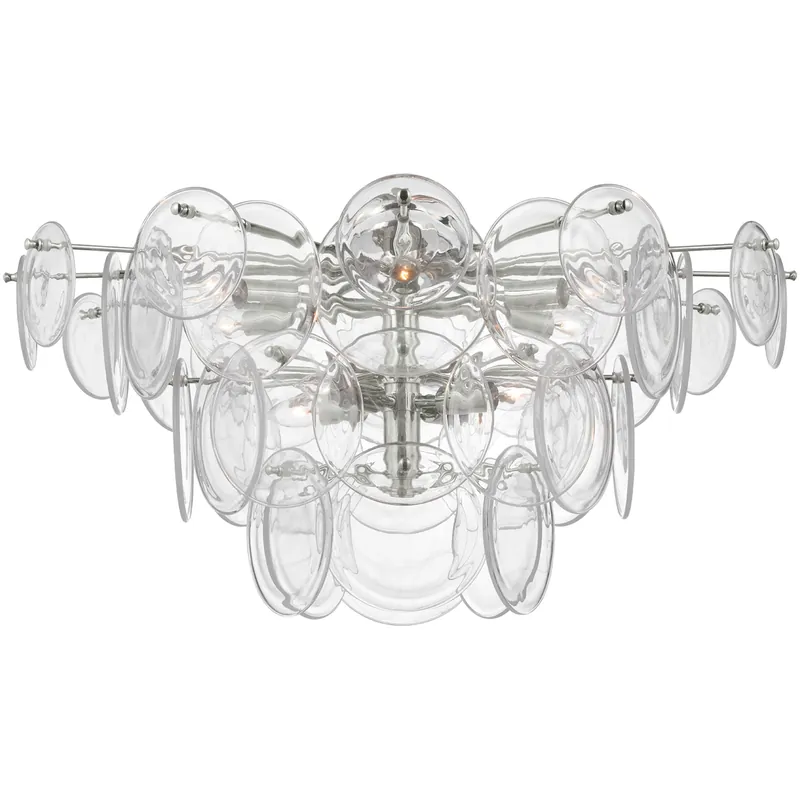 Reduced Price Visual Comfort Signature Collection AERIN Loire LED 34 inch Polished Nickel Flush Mount Ceiling Light, Grande ARN4453PN-CSG - Open Box