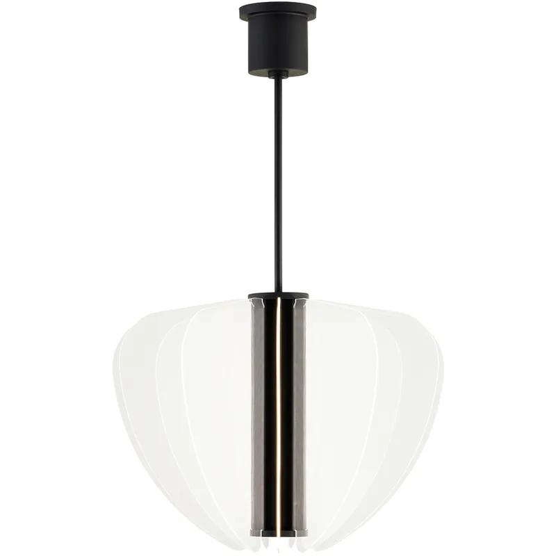 Sean Lavin Nyra LED 27.4 inch Nightshade Black Chandelier Ceiling Light, Integrated LED While Supplies Last