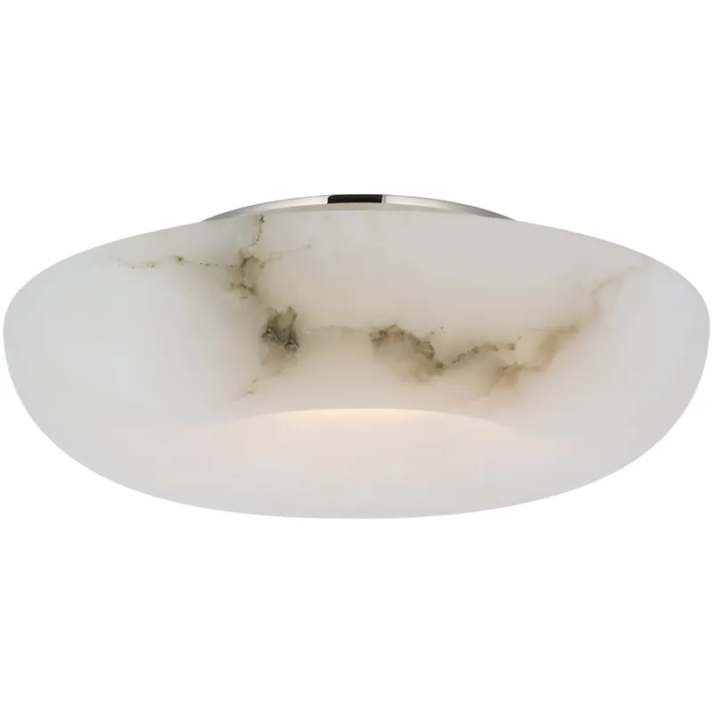 Kelly Wearstler Cappello LED 12 inch Alabaster and Polished Nickel Flush Mount Ceiling Light Low Price