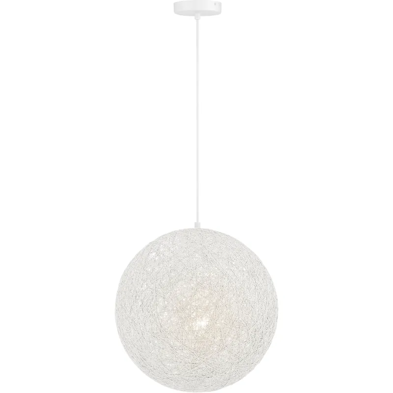 Entwined 1 Light 16 inch Matte White Pendant Ceiling Light Handmade