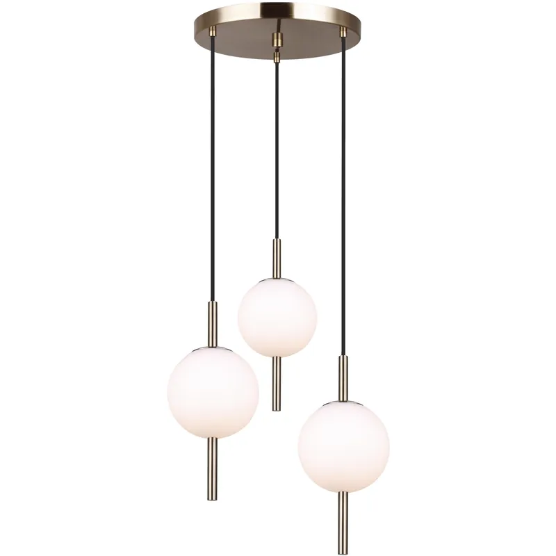 Authentic Nara 3 Light 16 inch Gold Pendant Ceiling Light